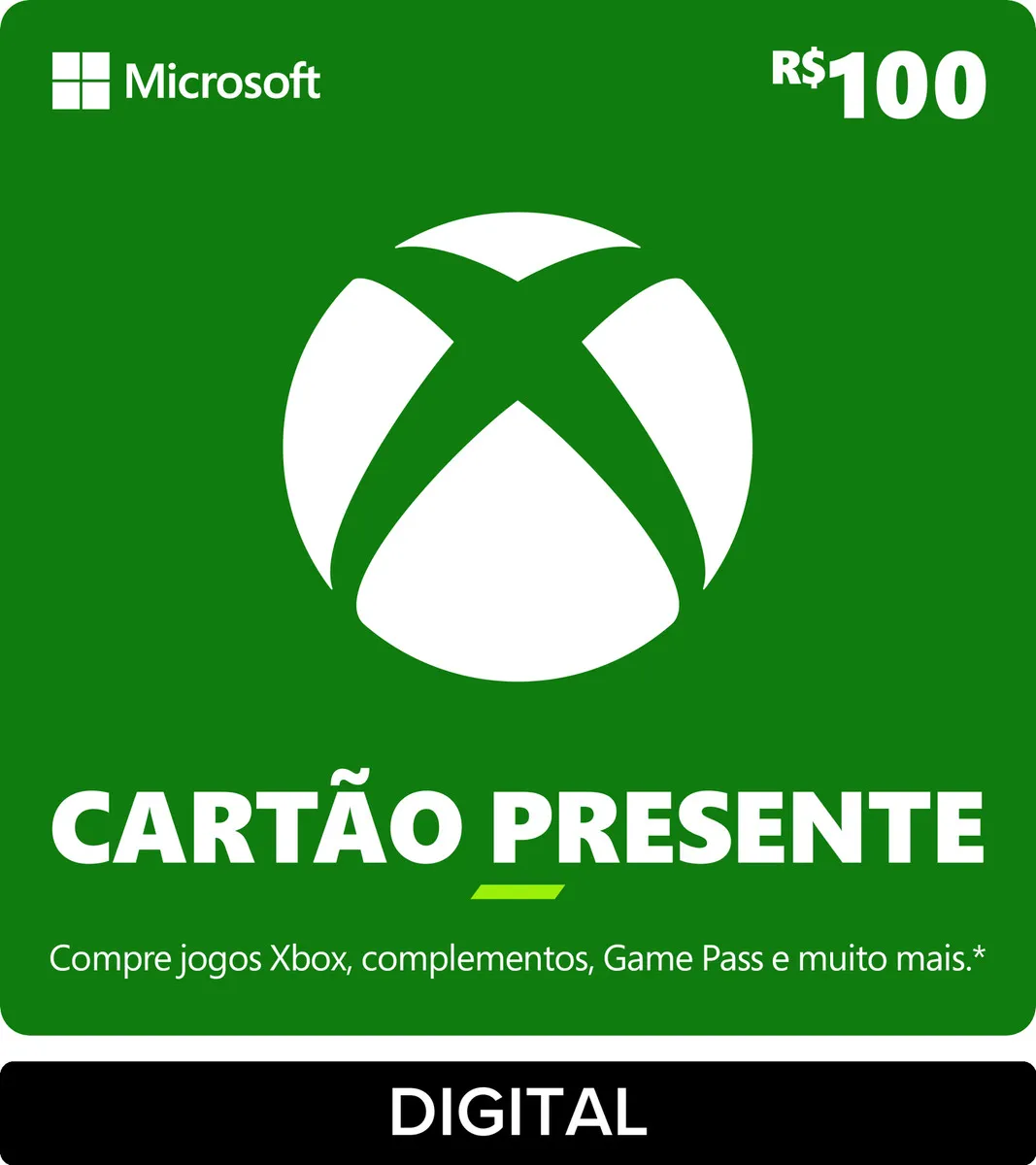 Xbox Cartão Presente R$ 100 Gift Card (digital)